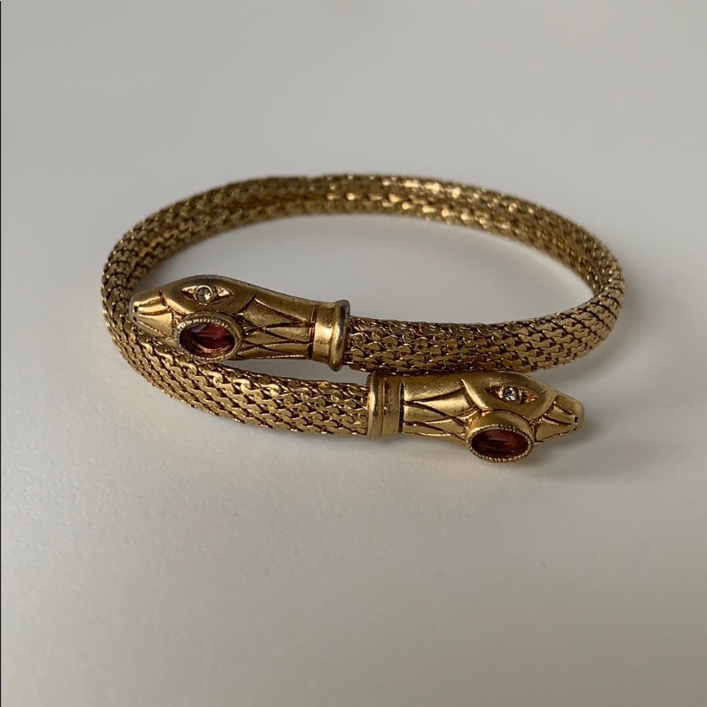 Stella and Dot gold snake / serpent bracelet